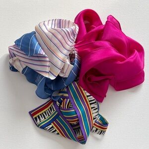 Vintage Silk Scarves Lot of 3